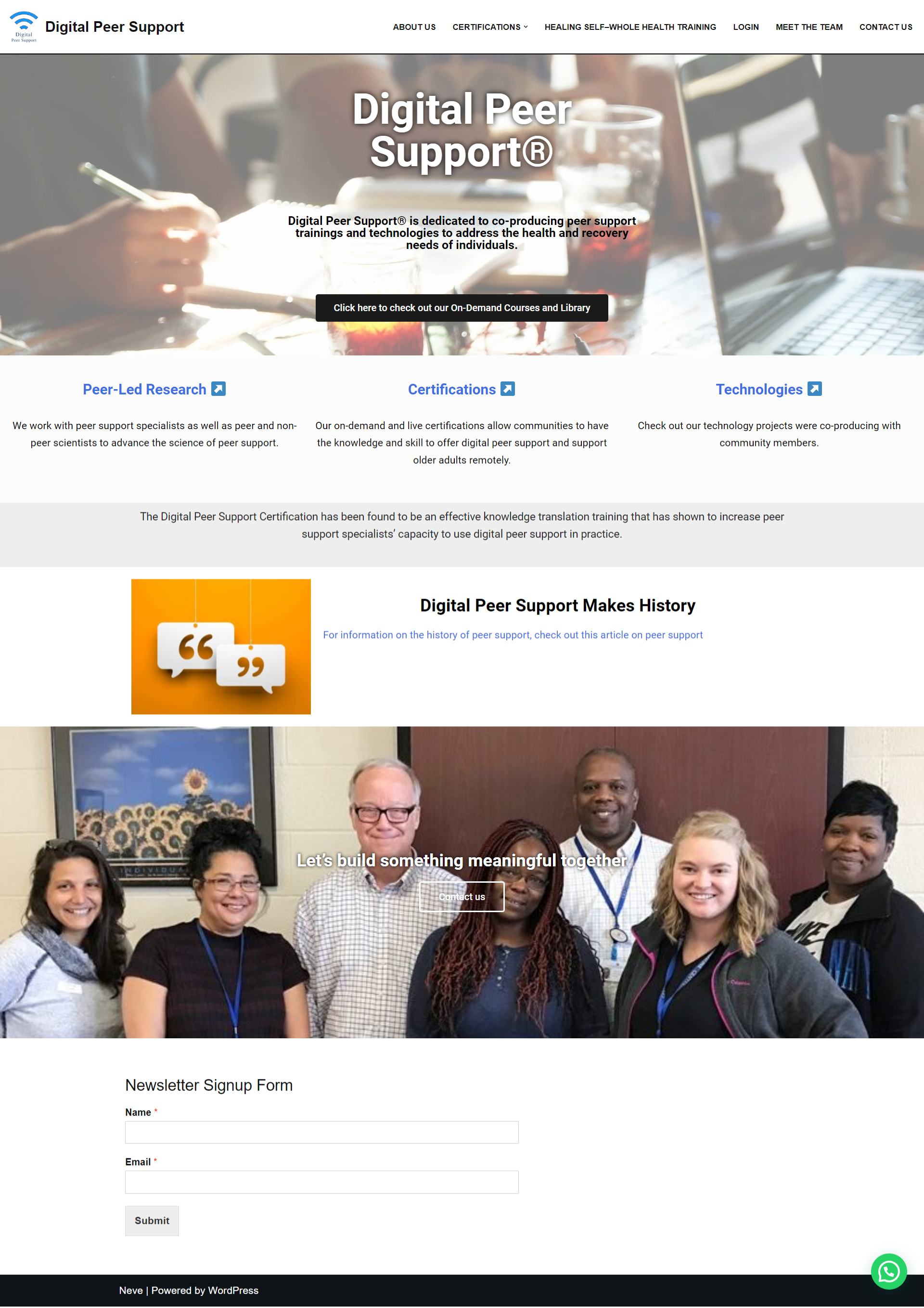 Digital Peer Support - Trust